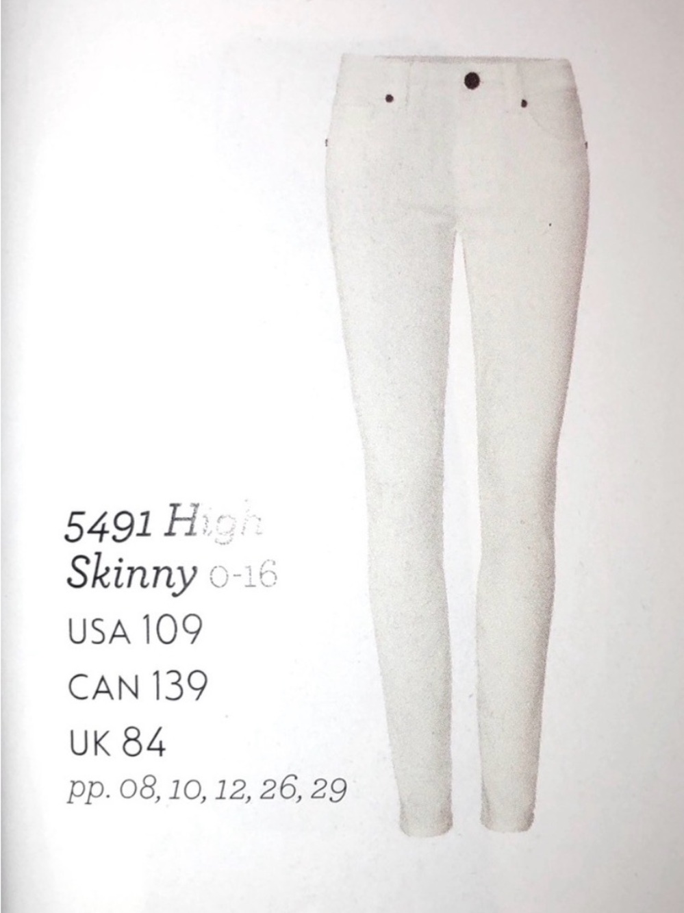 CAbi High Skinny Pants in White